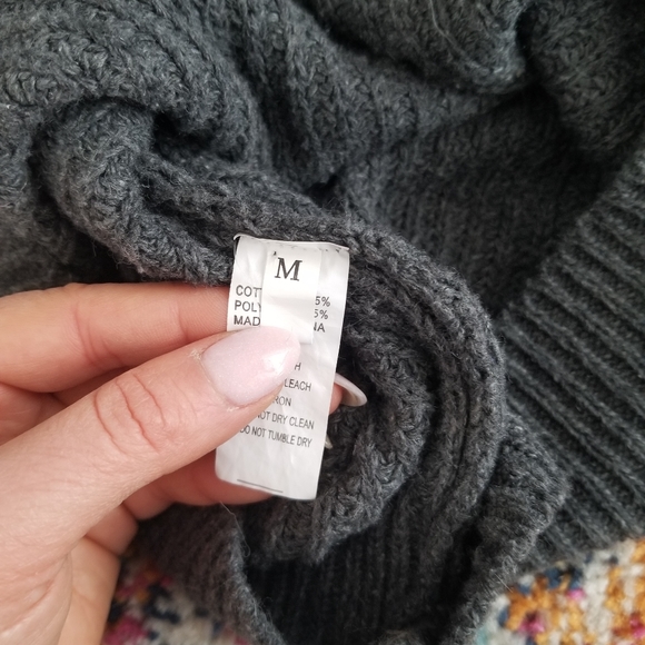 Off-the-Shoulder Attached Strap Loose Fit Sweater - Picture 3 of 3